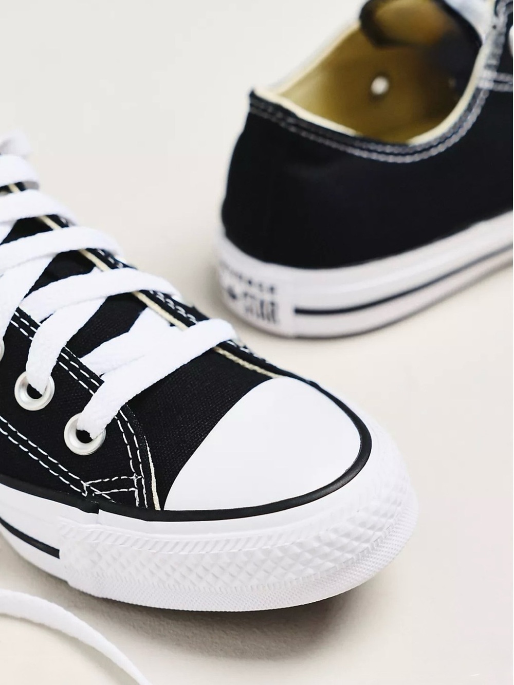 Converse Black and White Low Top Sneakers - Picture 7 of 9